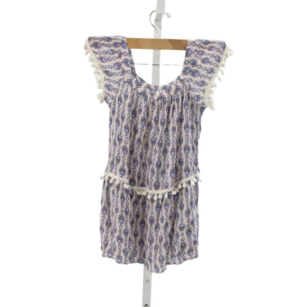 Eberjey Childrens Girls Geometric Print A Line Dress Pink Blue Size 8